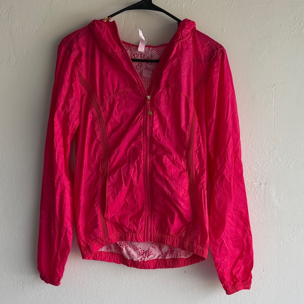 Betsey Johnson Fuchsia Hooded Utility Jacket
